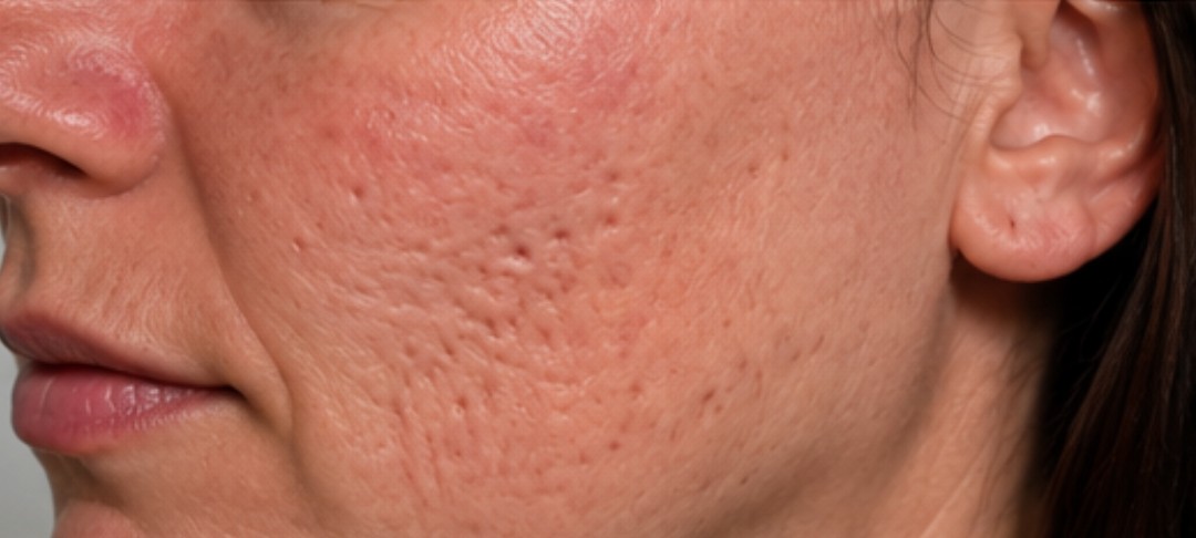 Microneedling: vor der Behandlung, Ergebnis 1